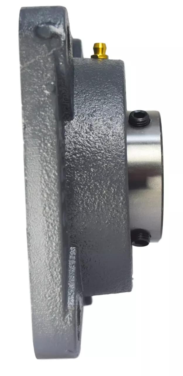 2-15/16" Four Bolt Flange Bearing With Set Screws | UCF215-47, Cast Iron, Grease Fitting