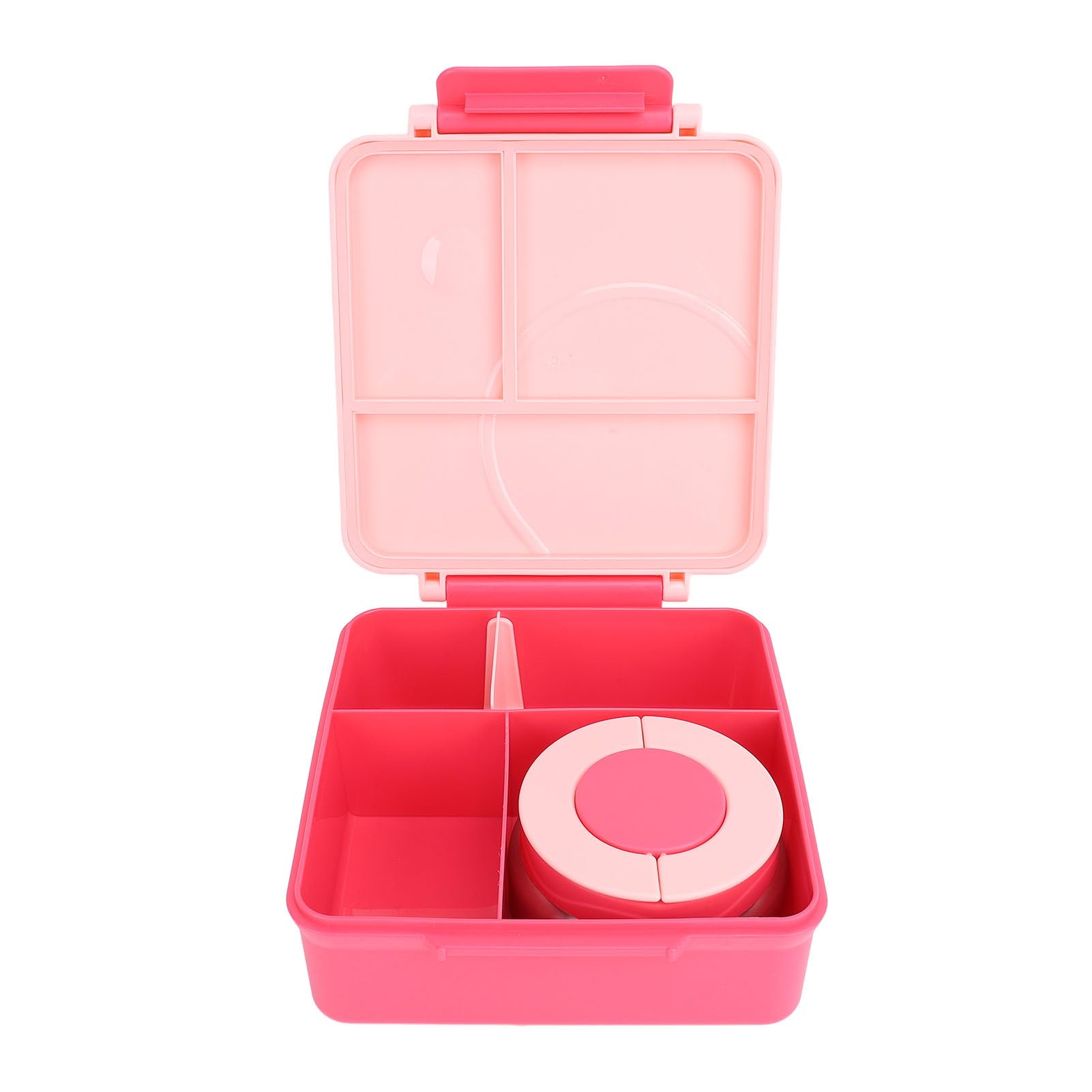 Pojemnik na lunch, wielokomorowy pojemnik na lunch, szczelny pojemnik na lunch z uchwytem, pojemnik na lunch dla dzieci, pojemnik na żywność do zmywarki, do pracy, szkoły (PINK)