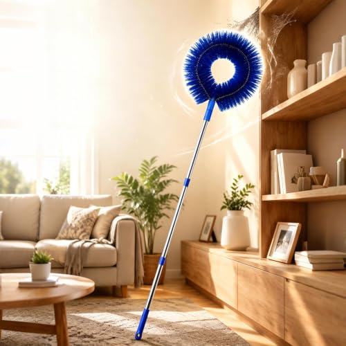 Plumero para ventilador de techo extensible para limpiar muebles altos y persianas 4