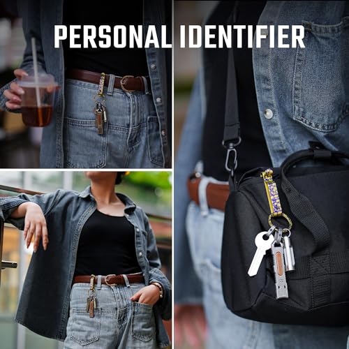 Image of KeyUnity KM00 Titanium Belt Loop Keychain Clip Double Side Quick Release Key Holder with Detachable Key Ring