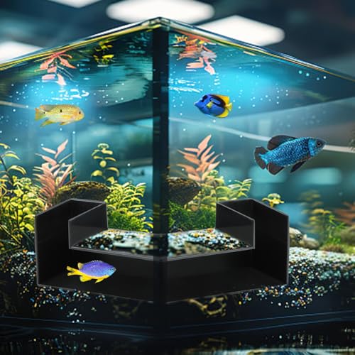 Image of Dual-Entrance Aquarium Tunnel - 360 View Black Shrimp Cave, Substrate Buried Decor