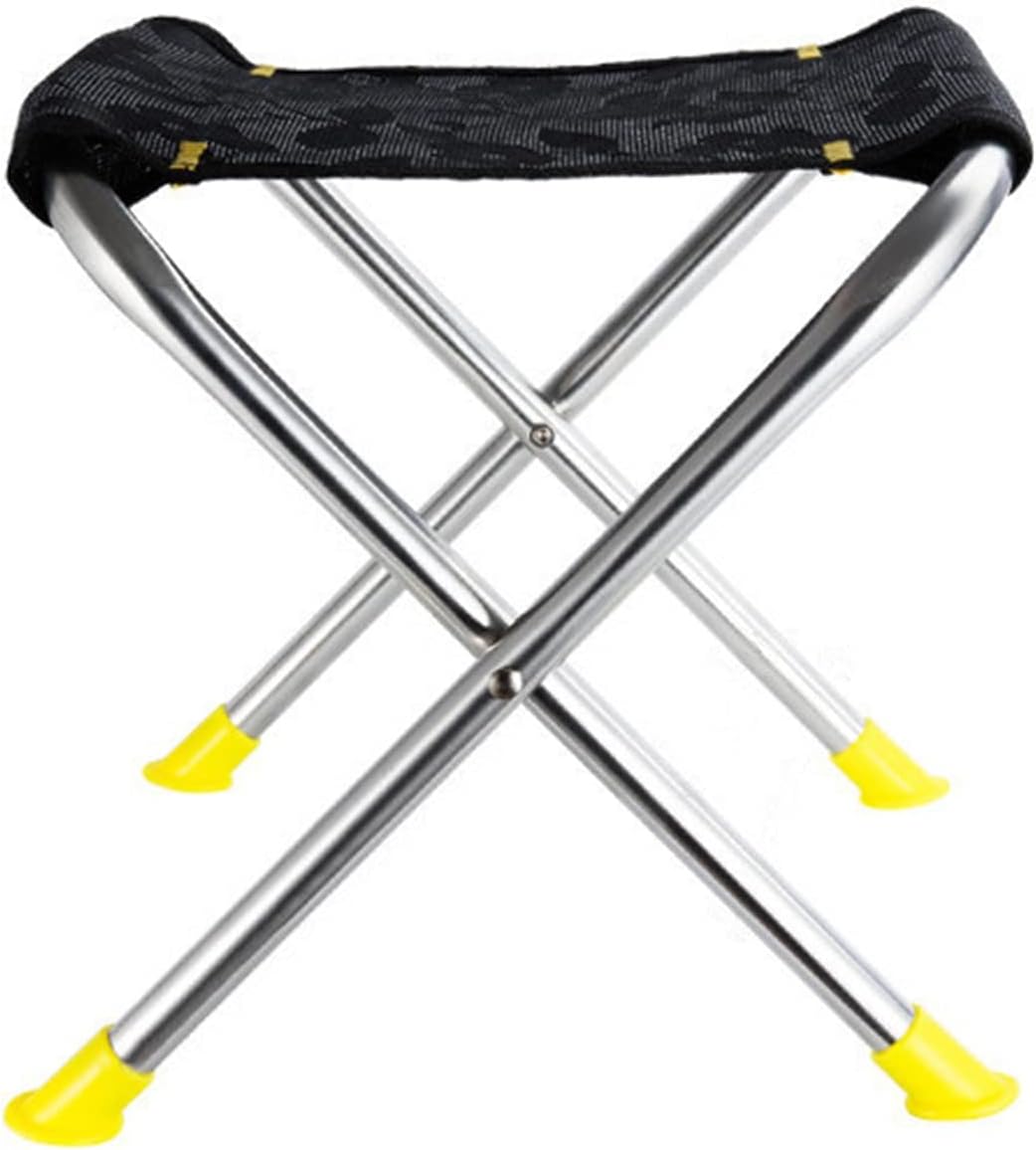 Portable Folding Chair Small Folding Stool Chair Outdoor Camping Stool Chair Light Weight Foot Stool for Fishing Beach Garden, 29x30cm, Black