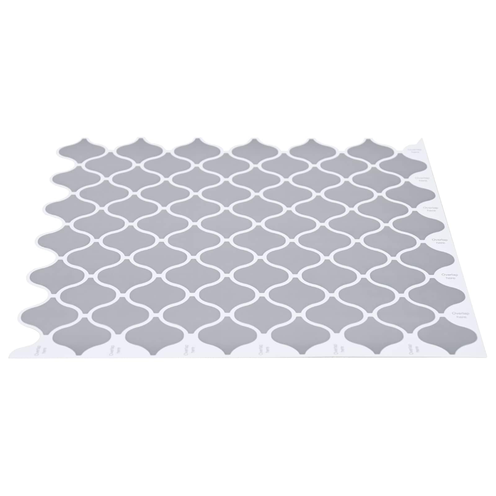 Lanturn 50 sztuk, szare, 27 x 27 cm, poliuretan, PET samoprzylepne, z mocnym klejem i zachodzącymi na siebie krawędziami, do dekoracji ścian łazienki, kuchni, majsterkowania, scrapbookingu