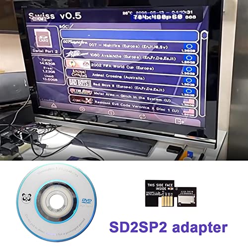 TX GIRL SD2SP2 Adaptador TF Card Reader Replacement+Swiss Boot Disc Mini DVD For Nintendo Gamecube NTSC-U/NTSC-J/PAL Game Accessories (Color : For PAL) - imagen 7