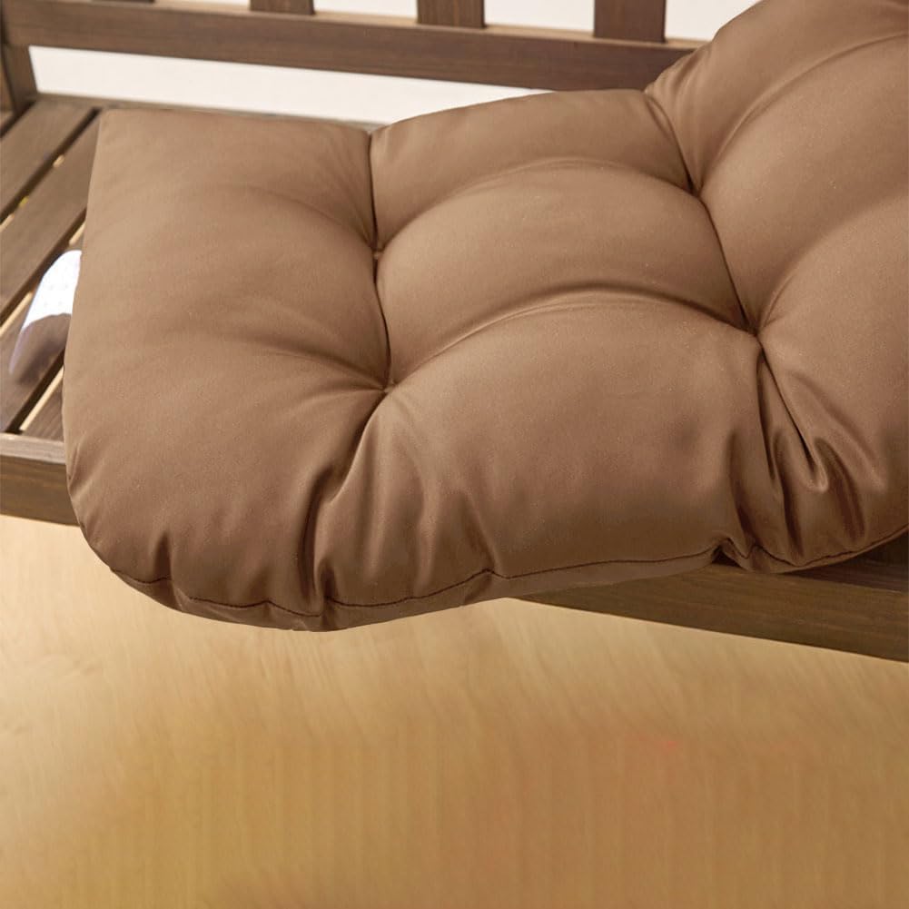 Outdoor Bench Cushion 48X19 Inch Patio Chair Cushions Tufted Porch Swing Cushions Patio Bench Cushion with High Elasticity PP Cotton for Indoor/Outdoor (Dark Brown)