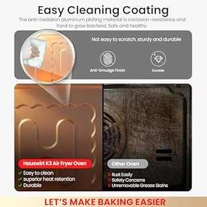 Hauswirt Air Fryer Toaster Oven Combo K3,19QT Retro Toaster Oven, Air Fryer Oven,Countertop Convection Oven,1250W,150°F - 450°F,Non-Stick, Stainless Steel,Online Recipe Booklet, cream white Hauswirt Air Fryer Toaster Oven Combo K319QT Retro Toaster Oven Air Fryer OvenCountertop Convection Oven1250W150F 450FNon Stick Stainless SteelOnline Recipe Booklet cream white