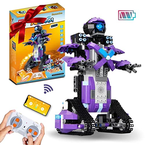 EIRIX Robot Kits for Kids to Build, STEM Project Robot Toys for 8 10 12 Year Old Boy, Build Your Own Robot with Remote & APP Controlled, STEM Rechargeable Toys Gift for Boys Girls Kids