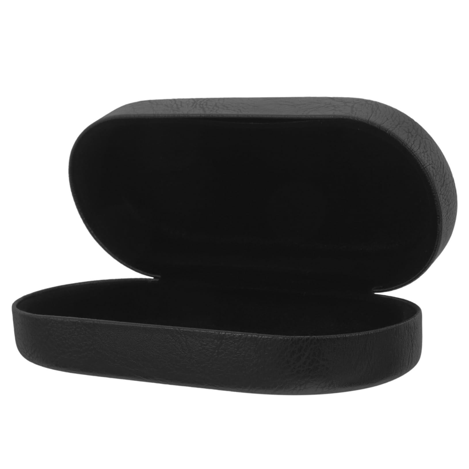 Healeved estuche para gafas de sol conformado duro estuche rígido para gafas de sol organizador caso delgado bolsa estuche para anteojos estuche de anteojos cuero pu Black