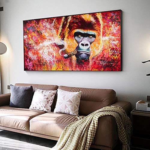 Toile gorille graffiti abstrait pour briser la monotonie de vos murs