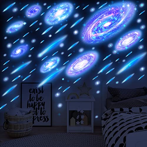 Spakon 289 piezas estrellas fluorescentes para paredes miniatura 1