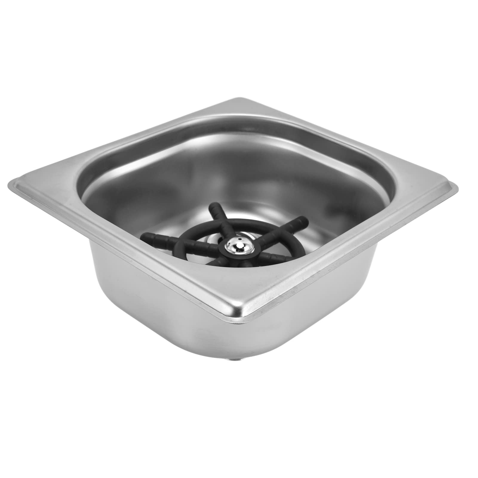 Stainless Steel Glass Rinser - Efficient Automatic Cup Washer for Bars, Restaurants, Coffee Shops, and Hotels (Stainless Steel Color)