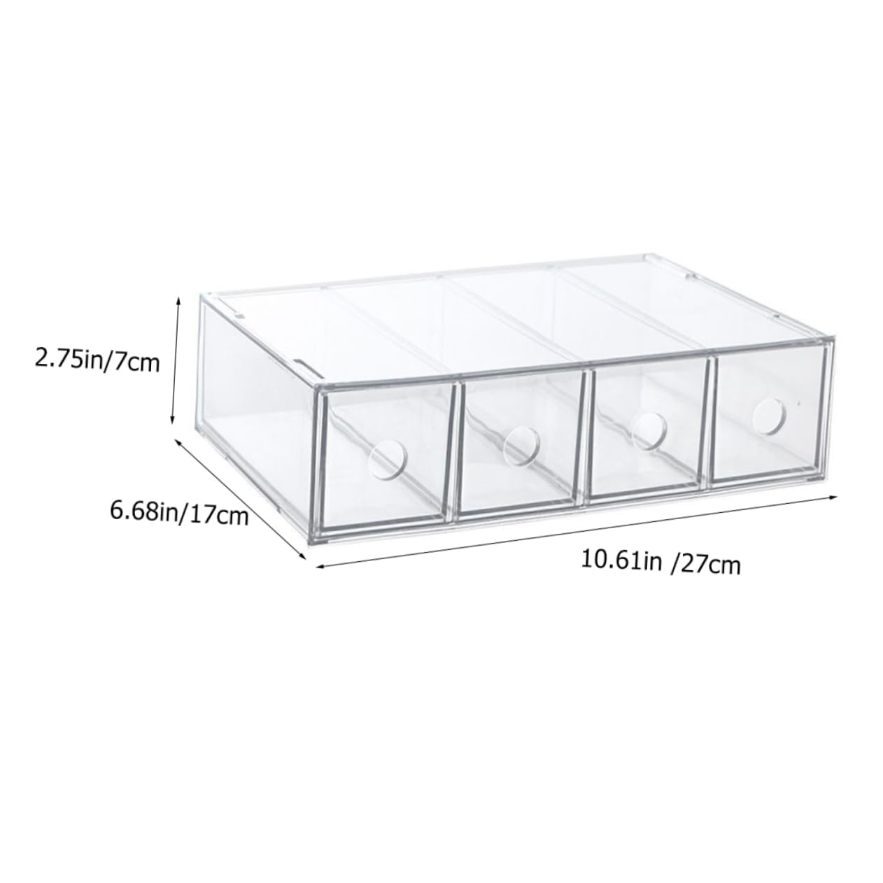 Luxshiny Portatrucchi in Acrilico Organizer Per Trucchi Impilabile Scatola Per Cosmetici Trasparente Contenitore Portaoggetti Per Toeletta Organizer Per Cosmetici e Bellezza