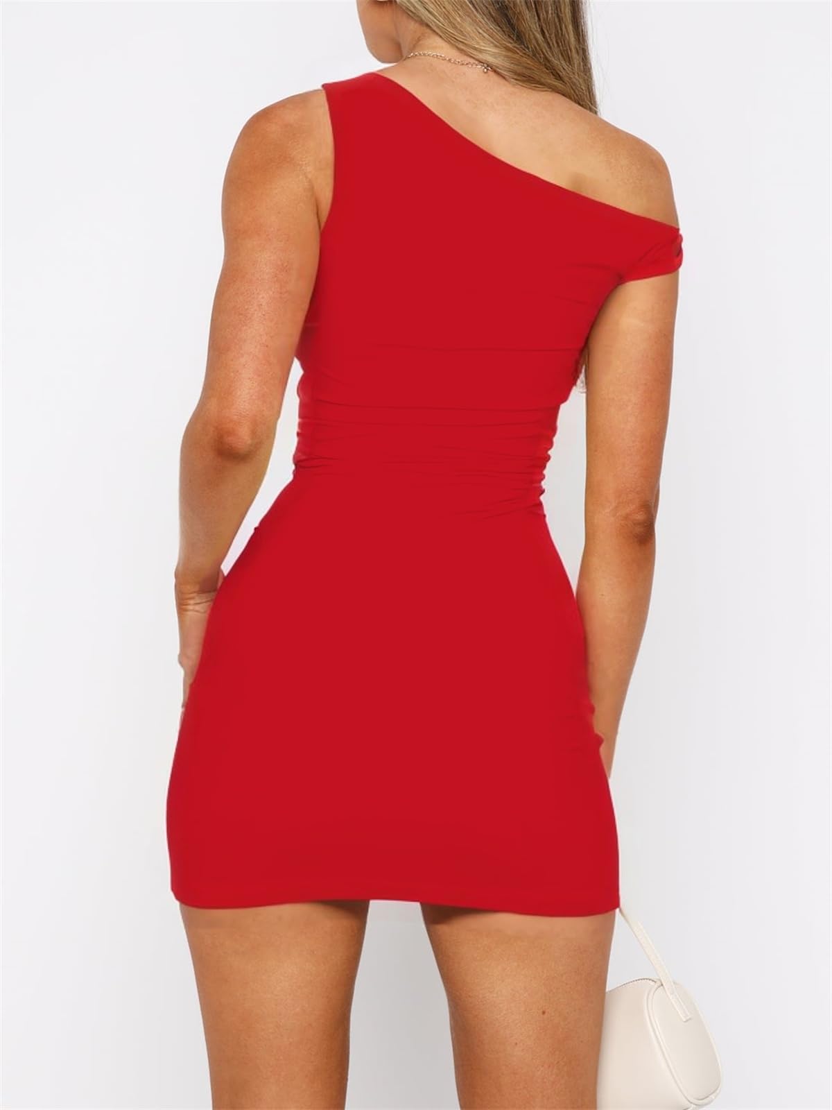 Damen Schulterfrei Sommer Minikleider Sexy Ärmellos Bodycon Club Party Mode Outfits