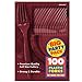 Amscan Big Party Pack 100 Count Mid Weight Plastic Forks, Berry