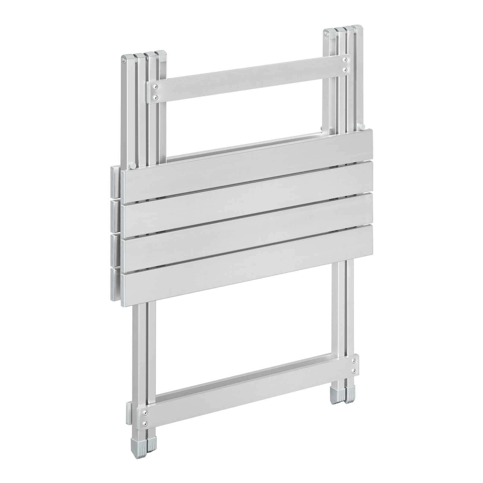 WOLTU Składany stół kempingowy aluminiowy składany mały stół do ogrodu, tarasu, balkonu, 50,5 x 47 x 59,5 cm, srebrny