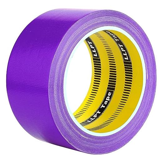 LLPT Cinta Adhesiva de Colores para Manualidades de Decoración Interior y Exterior 50MM x 14M 1 Rollos Púrpura (DT501PP)