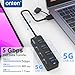 Onten USB C Hub,7 Ports USB3.0 to USB-C HUB with a USB C to USB 3.0 Adapter. 3.2ft Cable 4*USB3.0 Ports,3*USB C Ports forThunderbolt 3/4 MacBook Surface Pro and More USB/USB C Devices