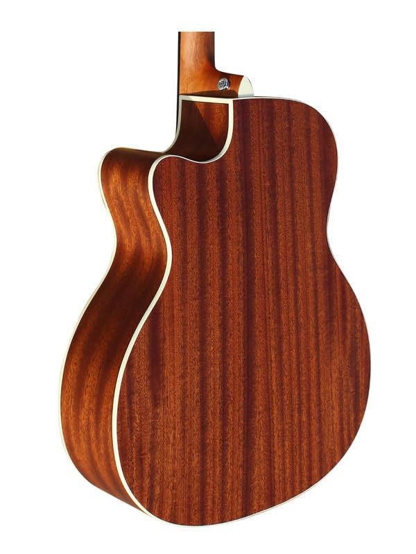 Image of Merida Extrema M1GAC-EQ Grand auditorium Cutaway Electro-Acoustic Guitar With Padded Bag - Natural (solid spruce top with Fishman pickup)
