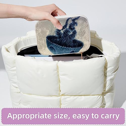 Boîte de rangement portable en velours zippée et coffret compact multi-usage