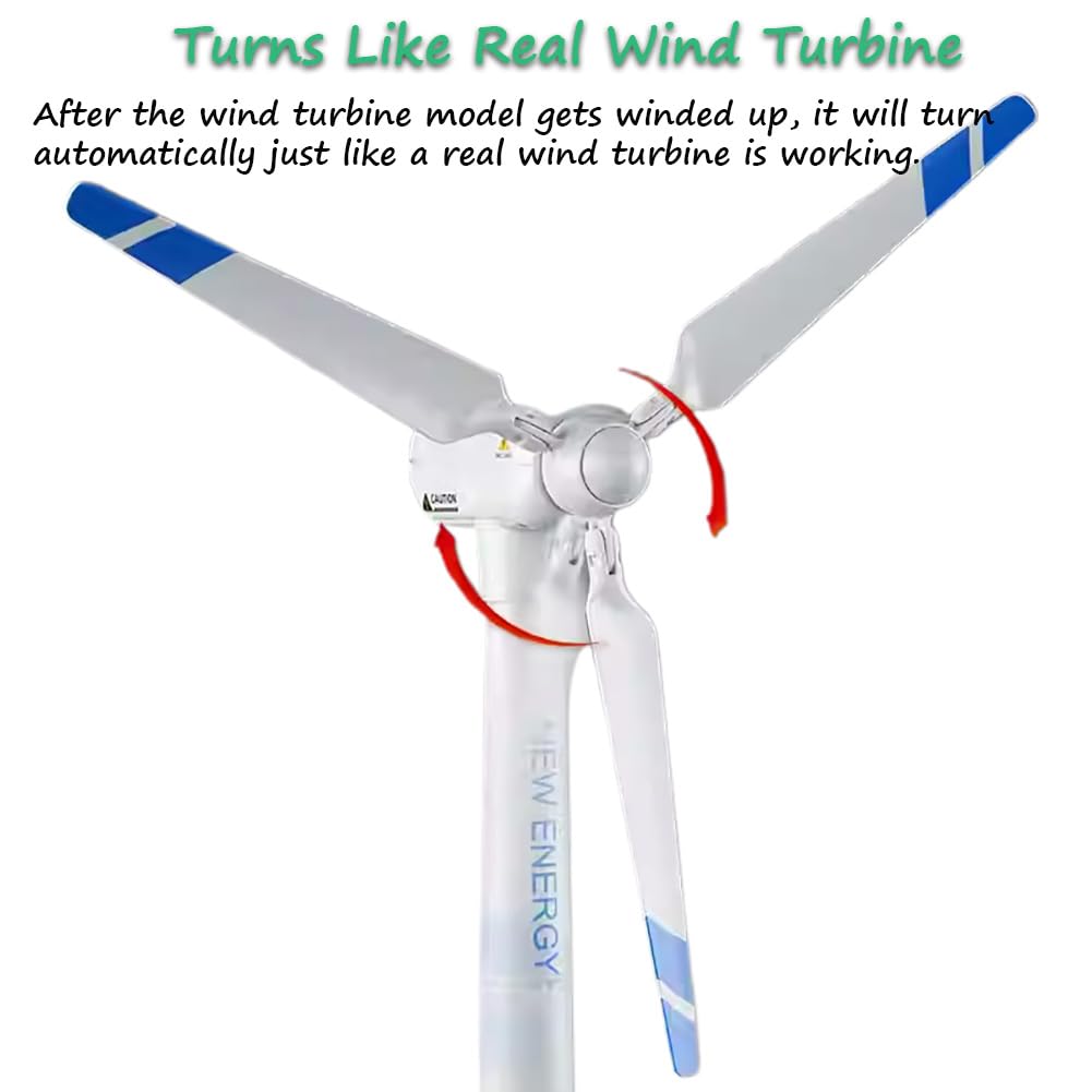 Miracland Wind Turbine Toy, 21.65 Inch Large Size Windmill Toy Clockwork Generator Model STEM Science Kit - Image 3