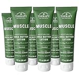 Village Naturals Therapy Muscle Shea Butter Lotion, Eucalyptus Mint Scent, 2 fl oz, Pack of 6