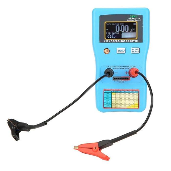 Buy MESR100 V2 Low Ohm Meter, Auto Ranging ESR LCR Capacitance Ohm Meter Professional Measuring
