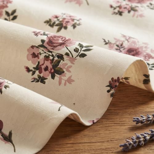Image of HOMEMONDE King Size Bedsheet | Cotton Flat Sheet with Two Pillow Cover | 186 TC |Floral Design| All-Season Soft Bedsheet for King Bed (108 x 108 Inch /274 x 274 cm, Blush Garden)