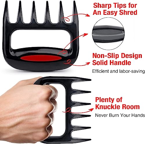 SURDOCA Meat Shredder Claws for Pulled Pork, Solid Easy Clean Barbecue Claws - Image 3
