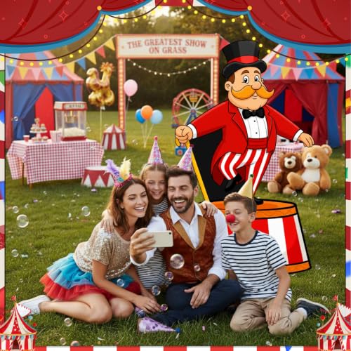 Image of Qunclay 4ft Circus Trainer Cardboard Cutout Carnival Party Decoration