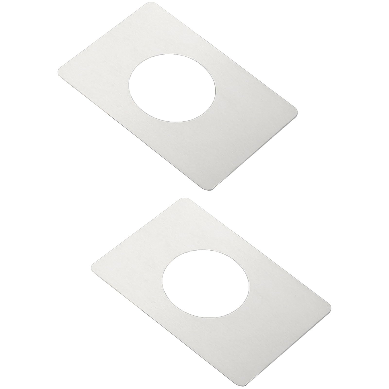 Door Lock Repair Plate,Stainless Steel Doorknobs Fixing Plates, Adhesive Lock Reinforcement Plate for Door Lock Replacement (55mm Round Hole)