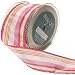 May Arts 1-1/2-Inch Wide Ribbon, Fuchsia and Parrot Green Stripes