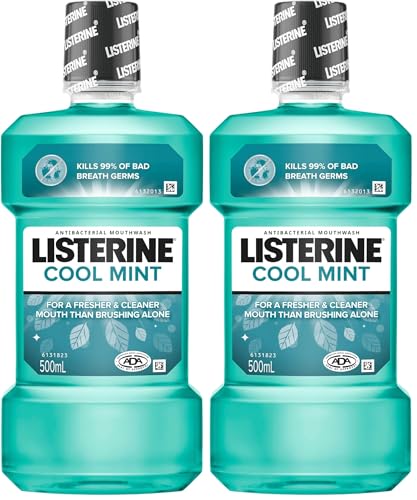 Listerine Cool Mint Mouthwash 500mL (Pack of 2)