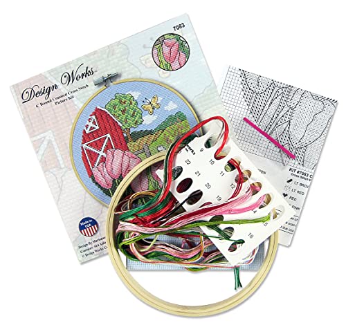 Image of DesignWorks Ink Spring Counted Cross Stitch Kit with Hoop, By the yard