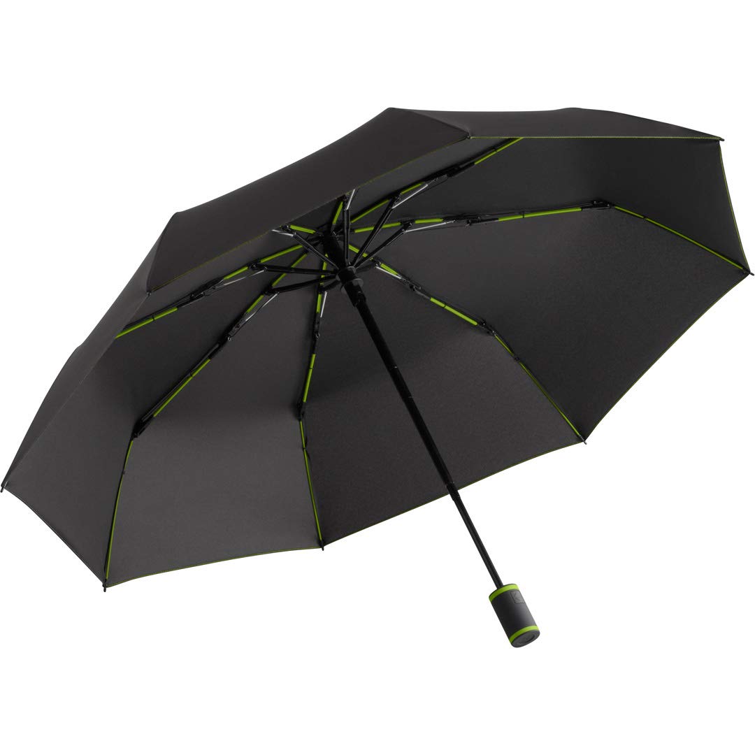 Fare Black, Lime Performance Windfighter Auto Open & Close Folding Umbrella - Black & Lime