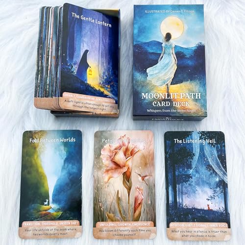 Image of Oracle Cards Deck 54 Cards, Gateway & Threshold Oracle Cards for Awakening, Life Transitions, Spiritual Guidance, Intuition, Shadow Work and Personal Growth