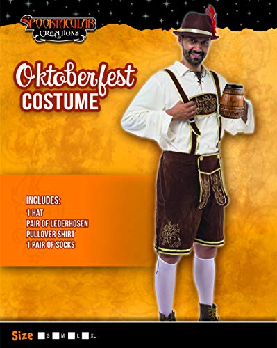 Spooktacular Creations Duits Beiers kostuum voor heren voor het Oktoberfest, voor Halloween verkleedfeest en bierfeest - Afbeelding 3