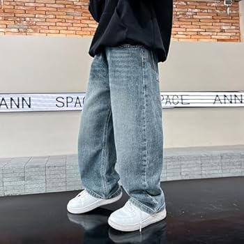 Jean Baggy Garçon Pantalon Baggy Garçon Style Streetwear | Jogging Large Tendance | Ceinture Élastique Confort Pantalon Jogging Enfant