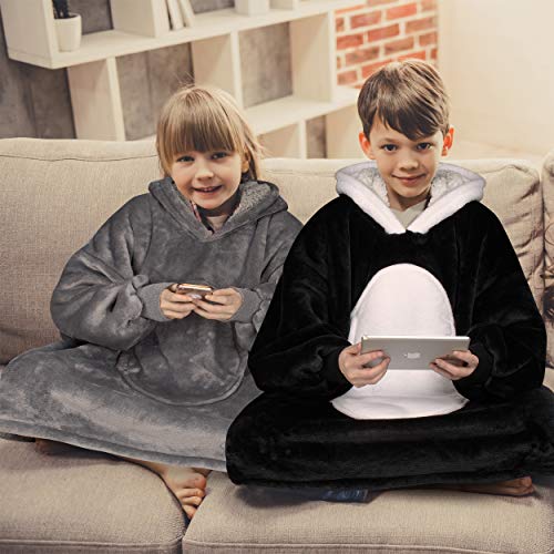 Image of Catalonia Oversized Hoodie Blanket Sweatshirt, Comfortable Sherpa Giant Pullover with Large Front Pocket for Adults Men Women Teenagers Wife Girlfriend