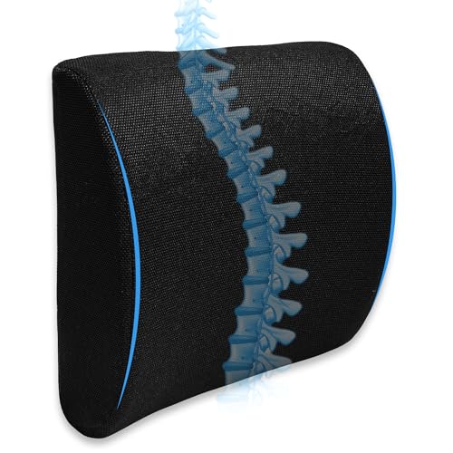 MORPAN Cojin Lumbar Silla Oficina o Respaldo Lumbar Silla Oficina de Espuma viscoelástica, Incluye Funda Extra para Mejorar su Limpieza. Esté cojín Lumbar una opción Ideal para cuidar tu Espalda.