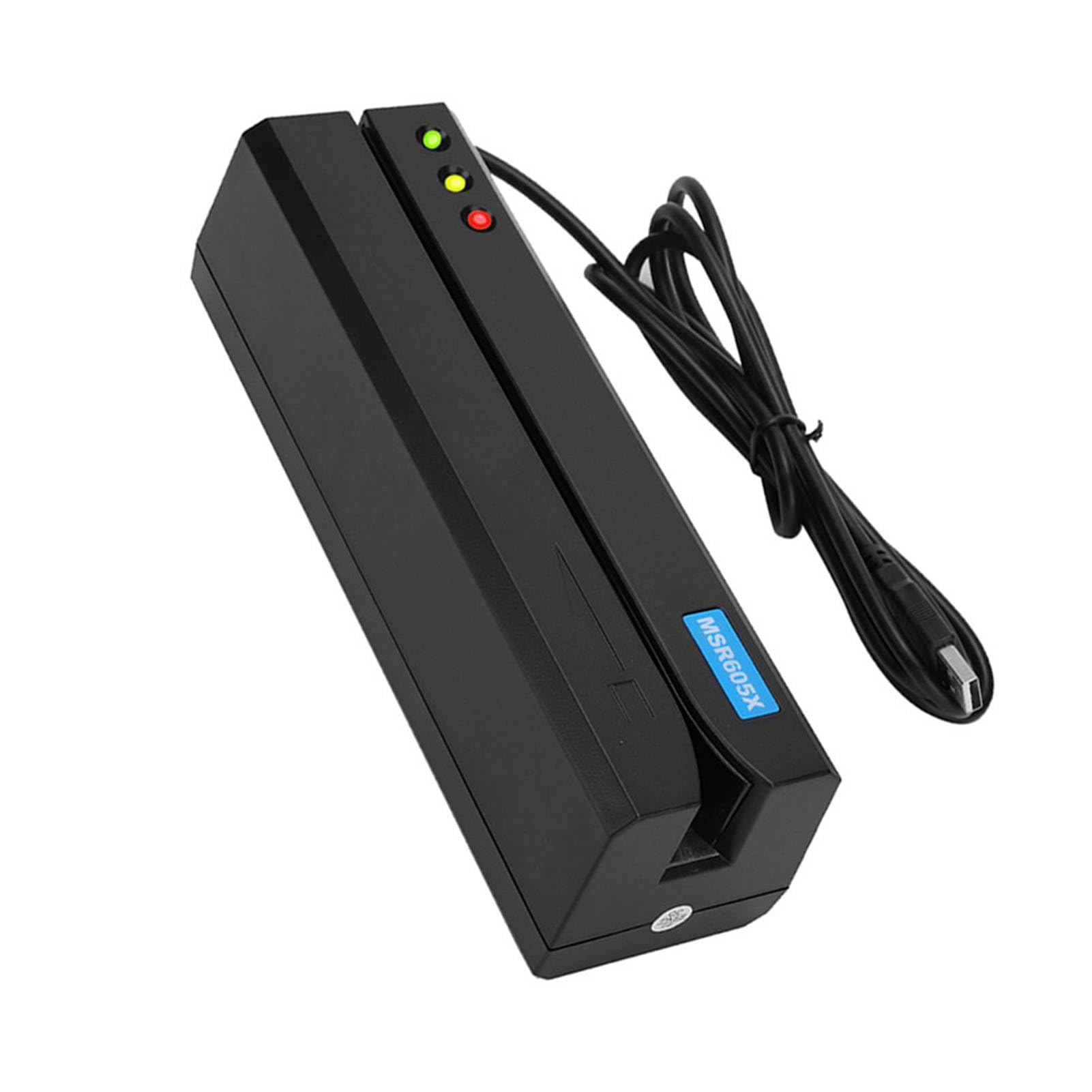 Pongnas MSR605X Magnetstreifen-Kartenleser, Schreibanzeige, Schneller Betrieb, USB-Stromversorgung Zum Lesen und Schreiben von Kartendaten