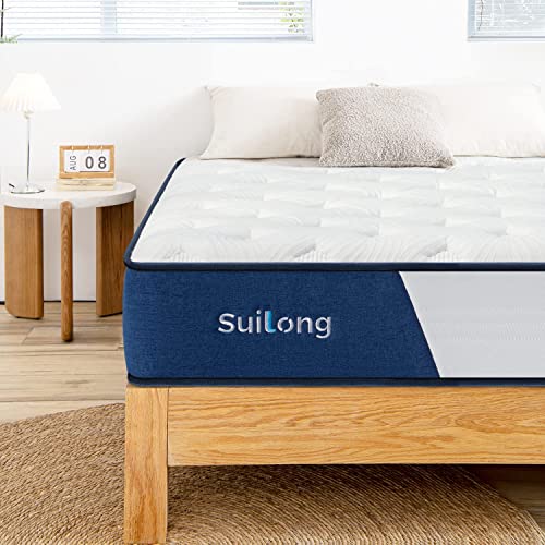 SUI LONG Full Mattress, 10 Inch Hybrid Mattress Gel Memory Foam and