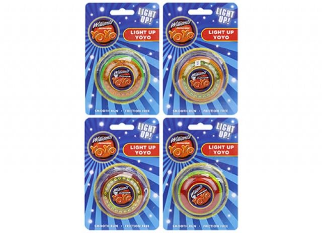PMS Round Light Up Yoyo - 6cm (1 Count) - Assorted Colors - Fun & Exciting Toy For Kids & Teens