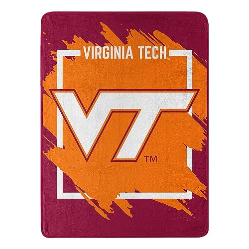 The Northwest Company Virginia Tech Hokies Blanket 46x60 Micro Raschel Dimensional Design Rolled