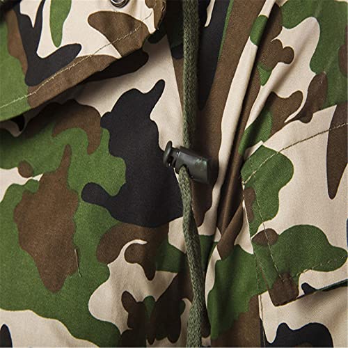 WWricotta Uomo Giacca Camuffare in Pelle collo