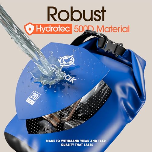 Image of Earth Pak Waterproof Dry Bag - Roll Top Waterproof Backpack Sack Keeps Gear Dry for Kayak with Waterproof Phone Case