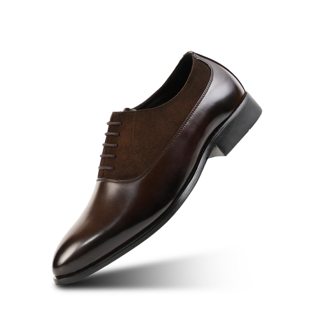 monkstory Glossy-Suede Oxford Hybrid Lace-ups - Brown-picture-22