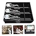 SHINEOFI Cash Drawer Insert Tray Portable Money Storage Organizer with and Coin Compartments for Retail Shops and Businesses with Clip