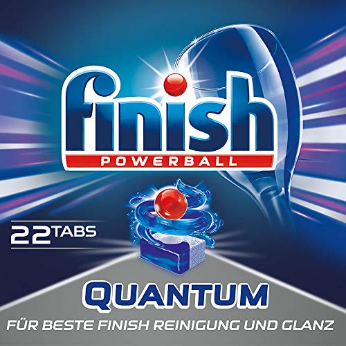 Preisvergleich Produktbild Finish Quantum Spülmaschinentabs, phosphatfrei Geschirrspültabs mit Power Gel für strahlend sauberes & glänzendes Geschirr Smartpack mit 22 Finish Tabs