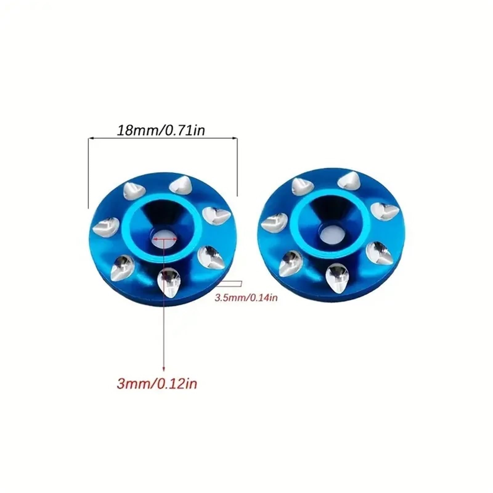 Per 1/8 Guarnizione Pulsanti Ala Posteriore In Metallo Distanziale Fissaggio Coda Camion Fuoristrada Auto Da Per Corsa Accessorio Aggiornamento RC Universale Accessori Giocattoli Rc