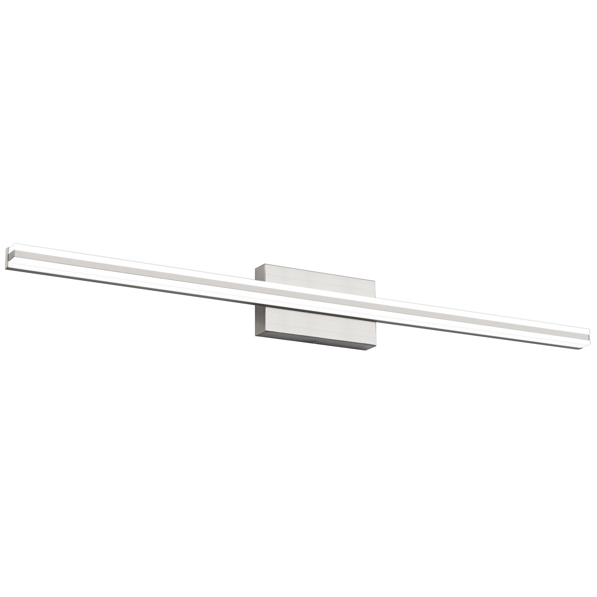 SOLFART Bathroom Light Fixtures Brushed Nickel 40 Inches Modern LED Bathroom Light Fixtures Over Mirror Dimmable Wall Lights S8200-1020mm-NK-D